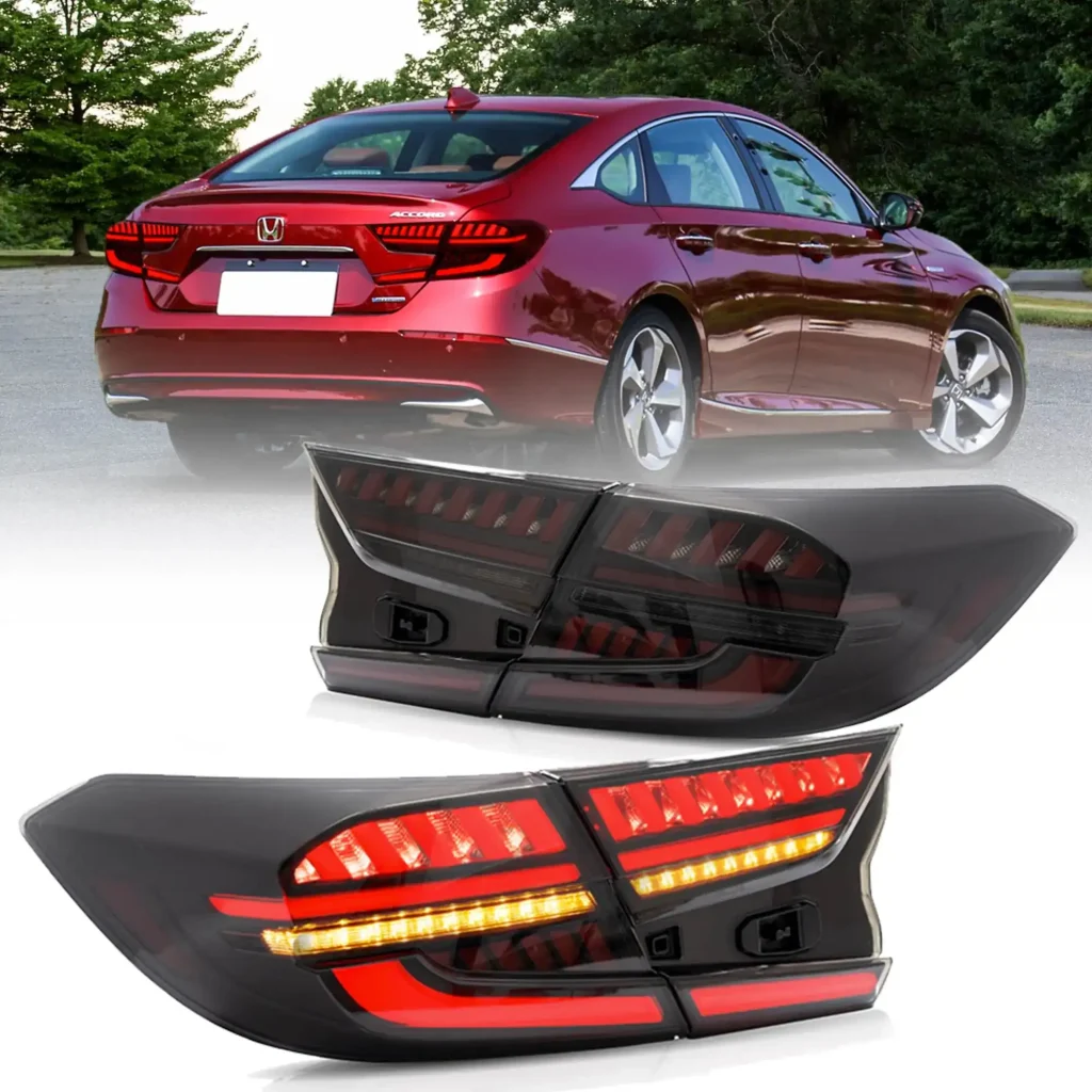 2018-2022 Honda Accord Tail lights Assembly Dynamic LED Sequential Smoked