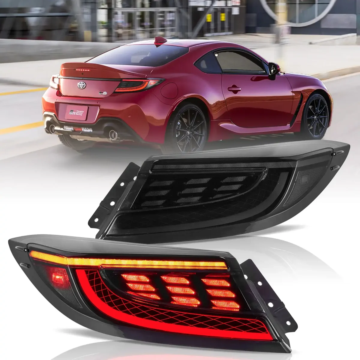 2022 BRZ Tail lights Aftermarket Full LED Sequential Smoked