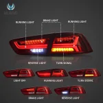 Evo X Vland Tail lights Custom Inverted Y Style Function Show Red Smoked
