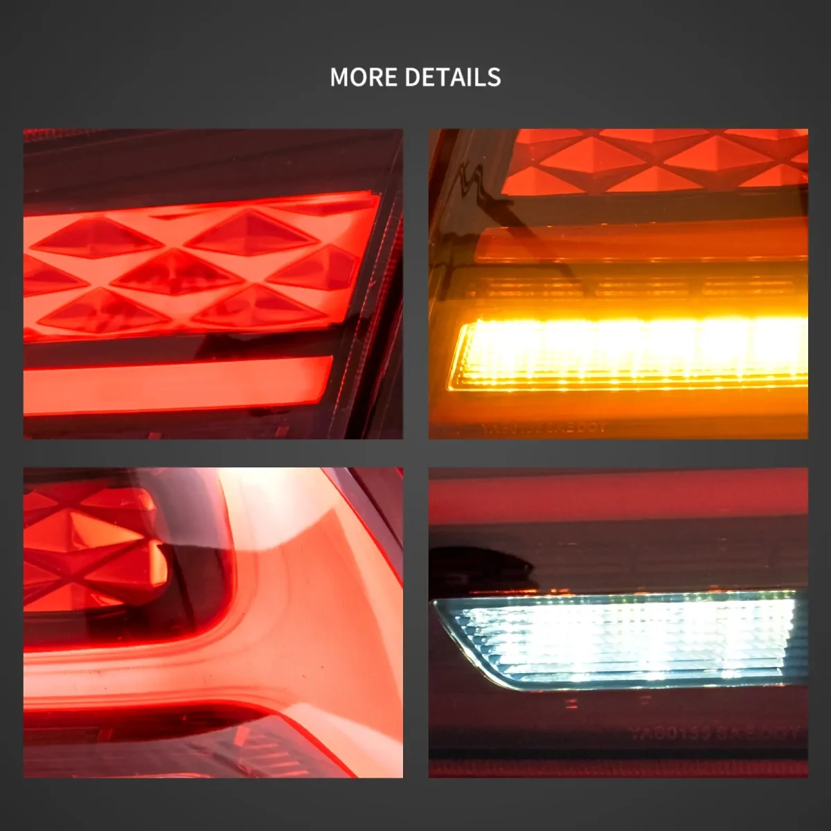 Evo X Vland Tail lights Replacement With Flake Style - Image 6