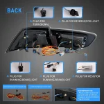 Evo X Vland Tail lights Replacement With Flake Style Wiring Harness