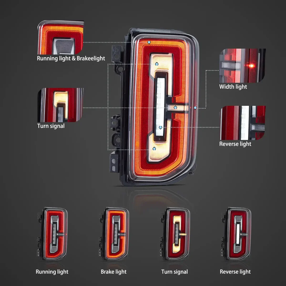 Ford Bronco Tail lights (21-24) Replacement To LED Version - Image 3