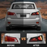 Is250 Vland Tail lights (05-13) Custom LED Sequential Tint Before and After2