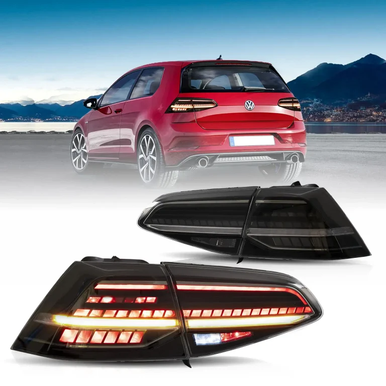 Vland MK7 Tail lights Golf Replacement With LED Sequential Smoked