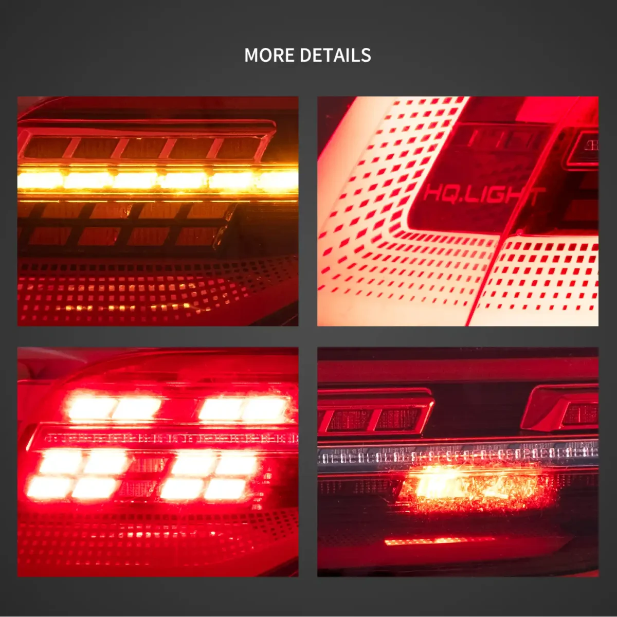 MK8 Golf R Tail lights Upgrade To Full LED Sequential Detail
