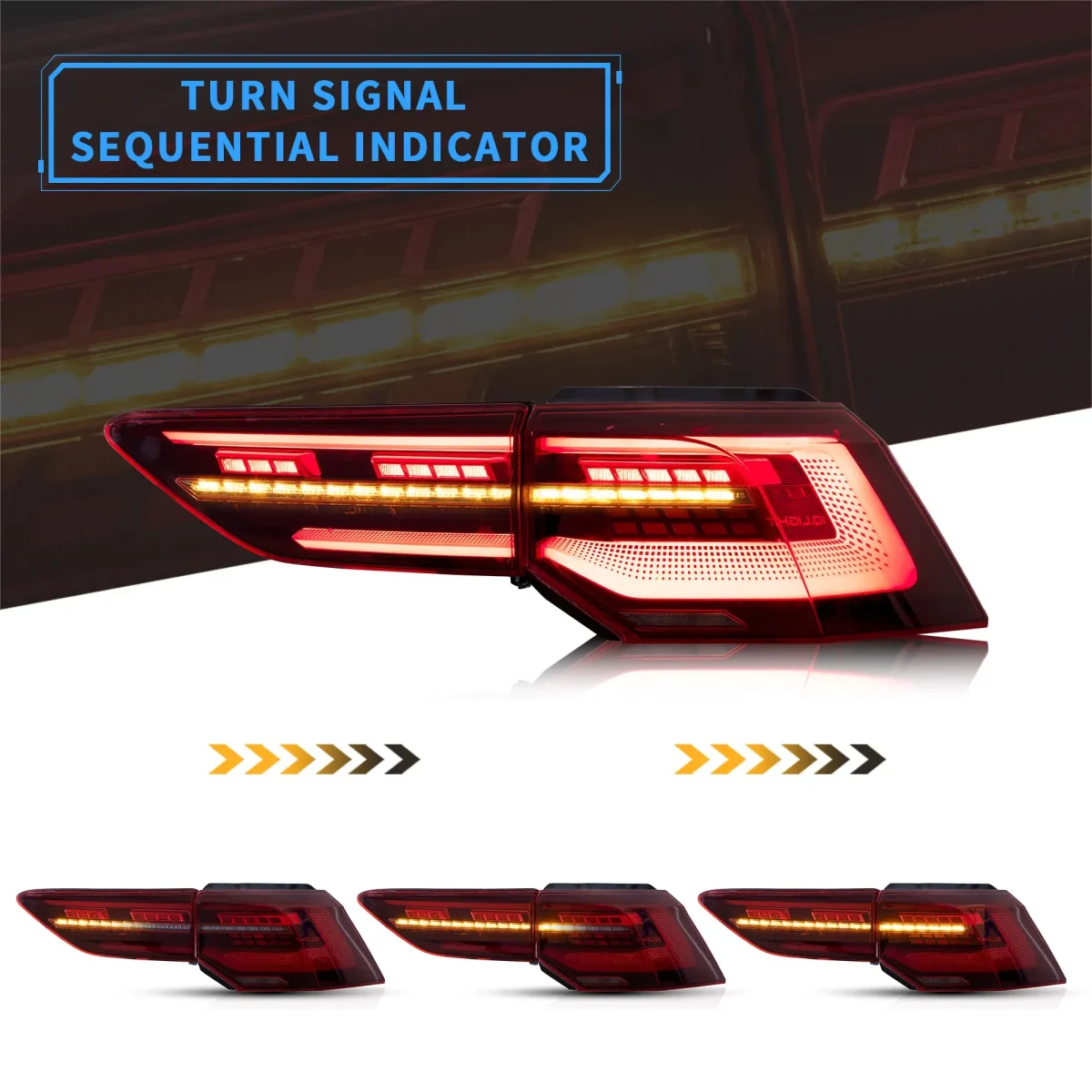MK8 Golf R Tail lights Upgrade To Full LED Sequential Sequential Turn Signal