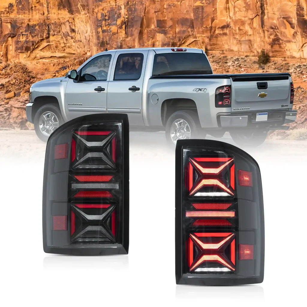 2007-2013 Chevy Silverado 1500 Tail lights Upgrade X shape Full LED C