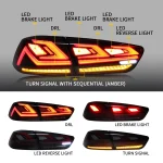 Tail lights Evo X Aftermarket With Dynamic Blade Style Function Show Smoked
