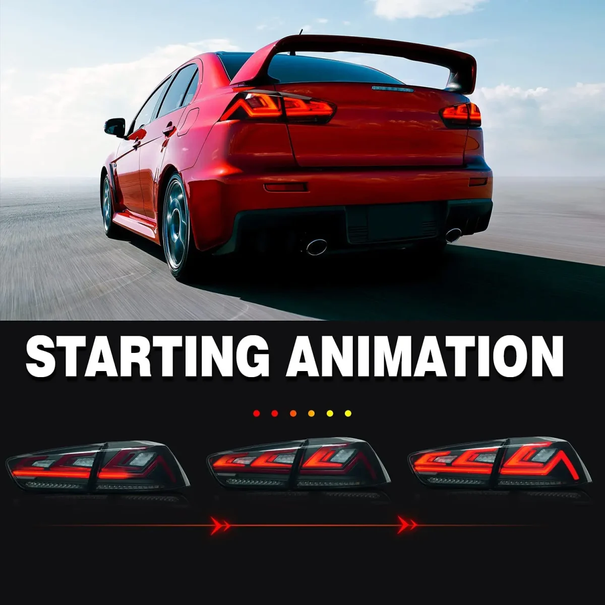 Tail lights Evo X Aftermarket With Dynamic Blade Style Start Up