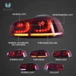 MK6 GTI LED Tail lights Customized Kit Function Show RS