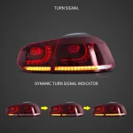 MK6 GTI LED Tail lights Customized Kit Turn Signal RC