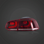 MK6 GTI LED Tail lights Customized Kit Dynamic Display Red Clear