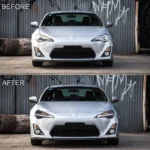 Vland BRZ Headlights Upgrade To LED Projector New Style (12-21) Before and After