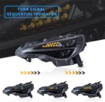Vland BRZ Headlights Upgrade To LED Projector New Style (12-21) Sequential Turn Signal