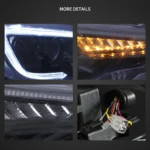 Vland FRS Headlights 12-20 Replacement With LED Sequential Detail