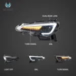 Vland FRS Headlights 12-20 Replacement With LED Sequential Function Show