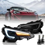 Vland Headlights BRZ 12-21 Replacement With LED Sequential with Led bulbs