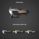 Vland Headlights BRZ 12-21 Replacement With LED Sequential Sequential Turn Signal