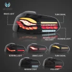 Vland MK6 Gti Tail lights Golf Replacement With GTS Style Function Show Smoked