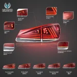 Vland Tail lights Lexus Is250 Aftermarket LED NEW Style Function Show