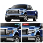 2009-2014 F150 Headlights LED Projector With Sequential Before and After C