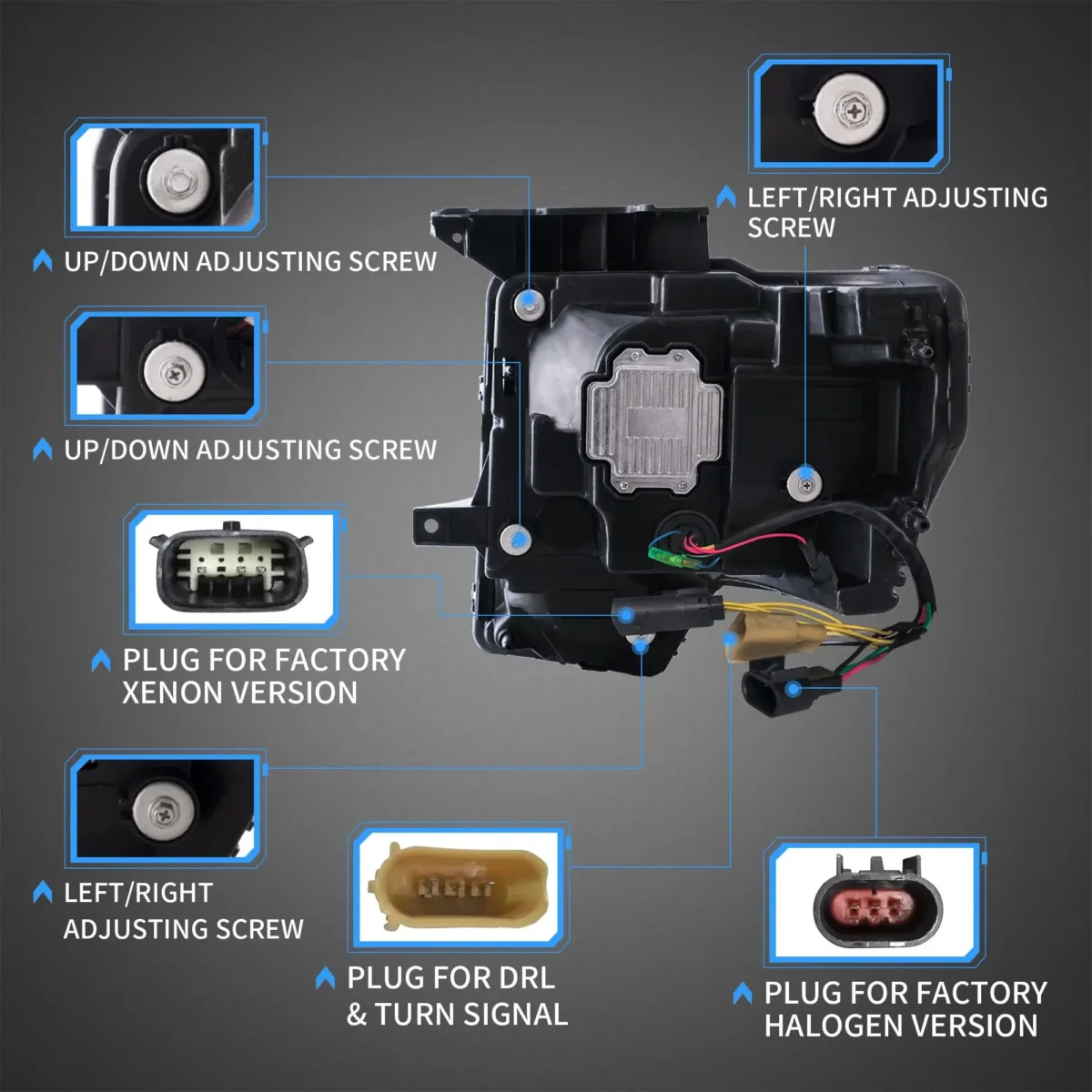 2009-2014 F150 Headlights LED Projector With Sequential Wiring Harness