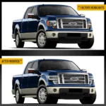 2009 F150 Headlights (09-14) With LED Sequential Reflection Bowl Before and After