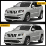 2011 Jeep Grand Cherokee Headlight assembly (11-13) With LED Projector Before and After