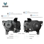 2011 Jeep Grand Cherokee Headlight assembly (11-13) With LED Projector Wiring Harness