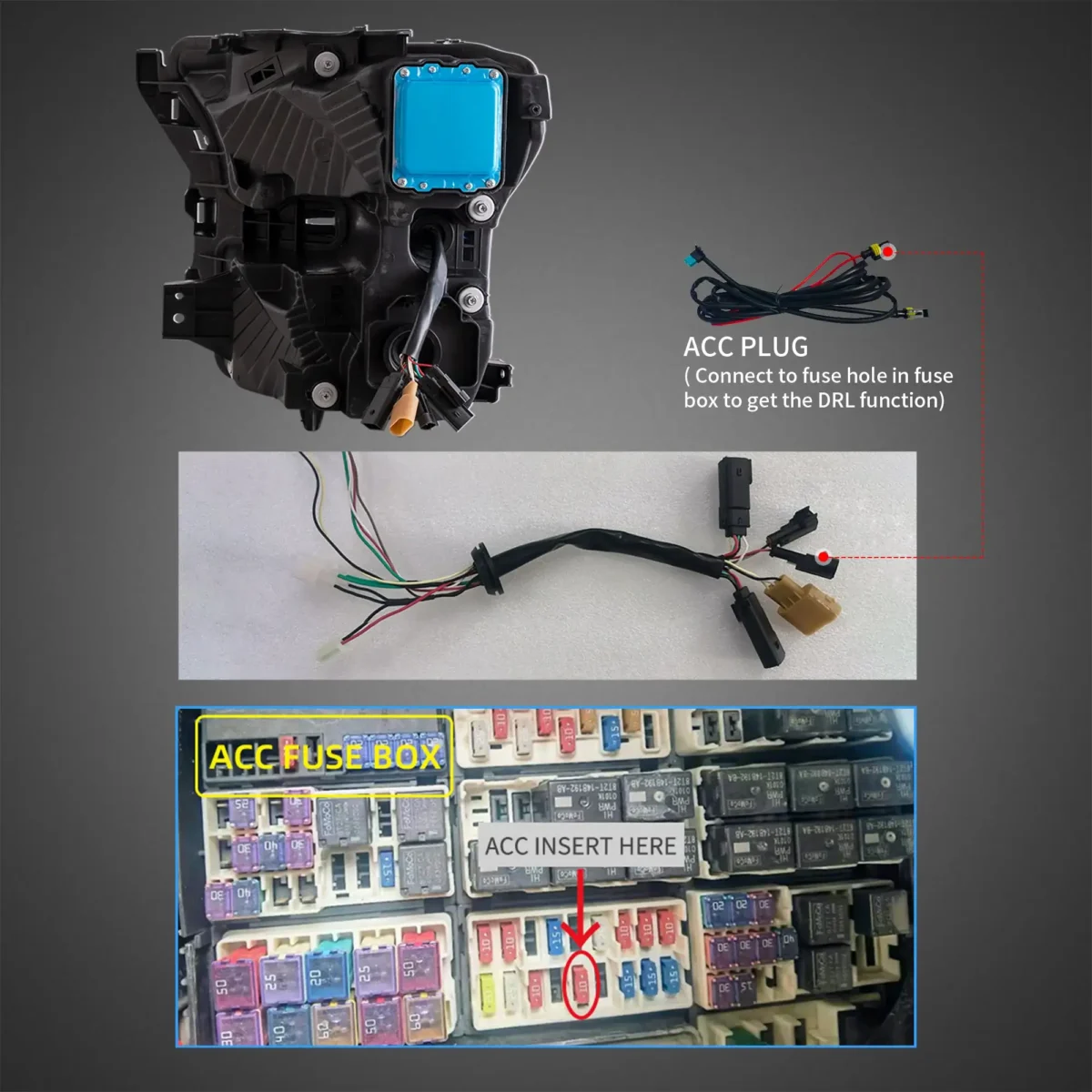 2015 Ford F150 Headlights (15-17) Retrofit Kits Wiring Harness2