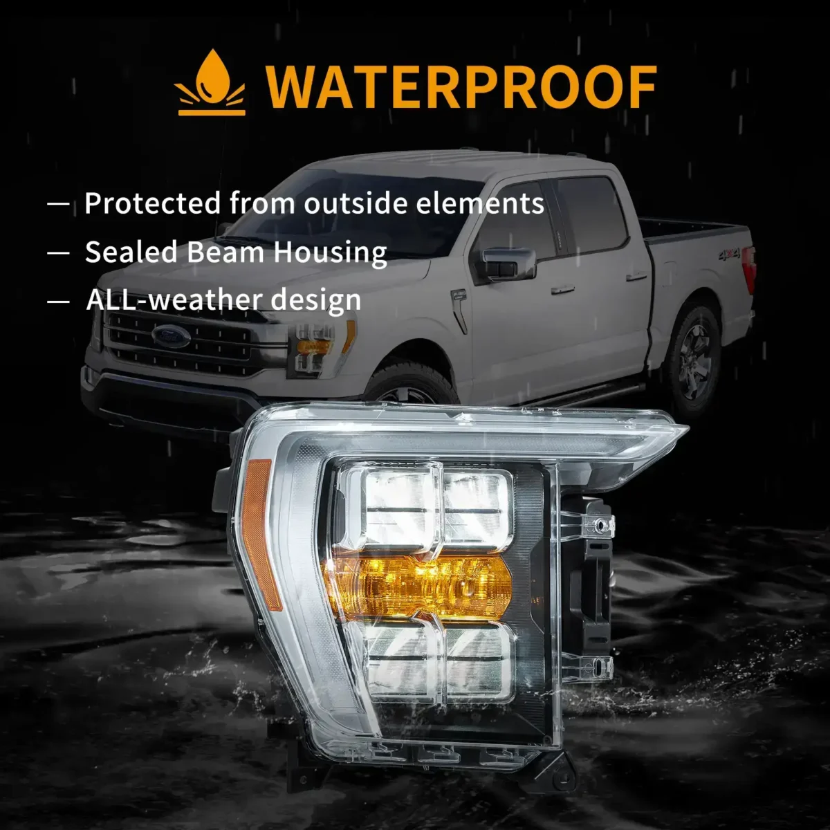 21-24 Ford F150 Headlights With LED Reflection Bowl - Image 12