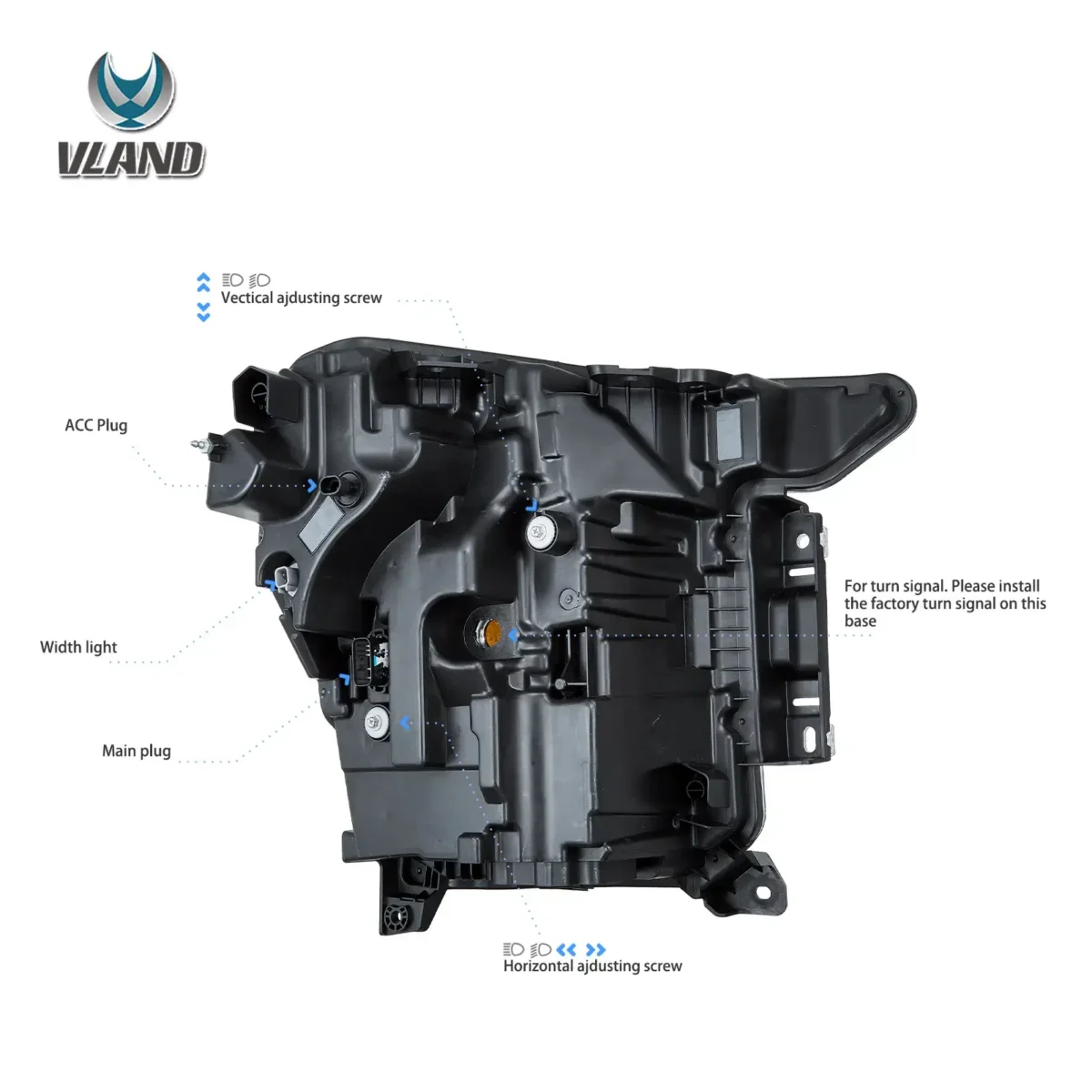 2021 Ford F150 Headlights (21-24) Replacement With LED Reflection Bowl Wiring Harness