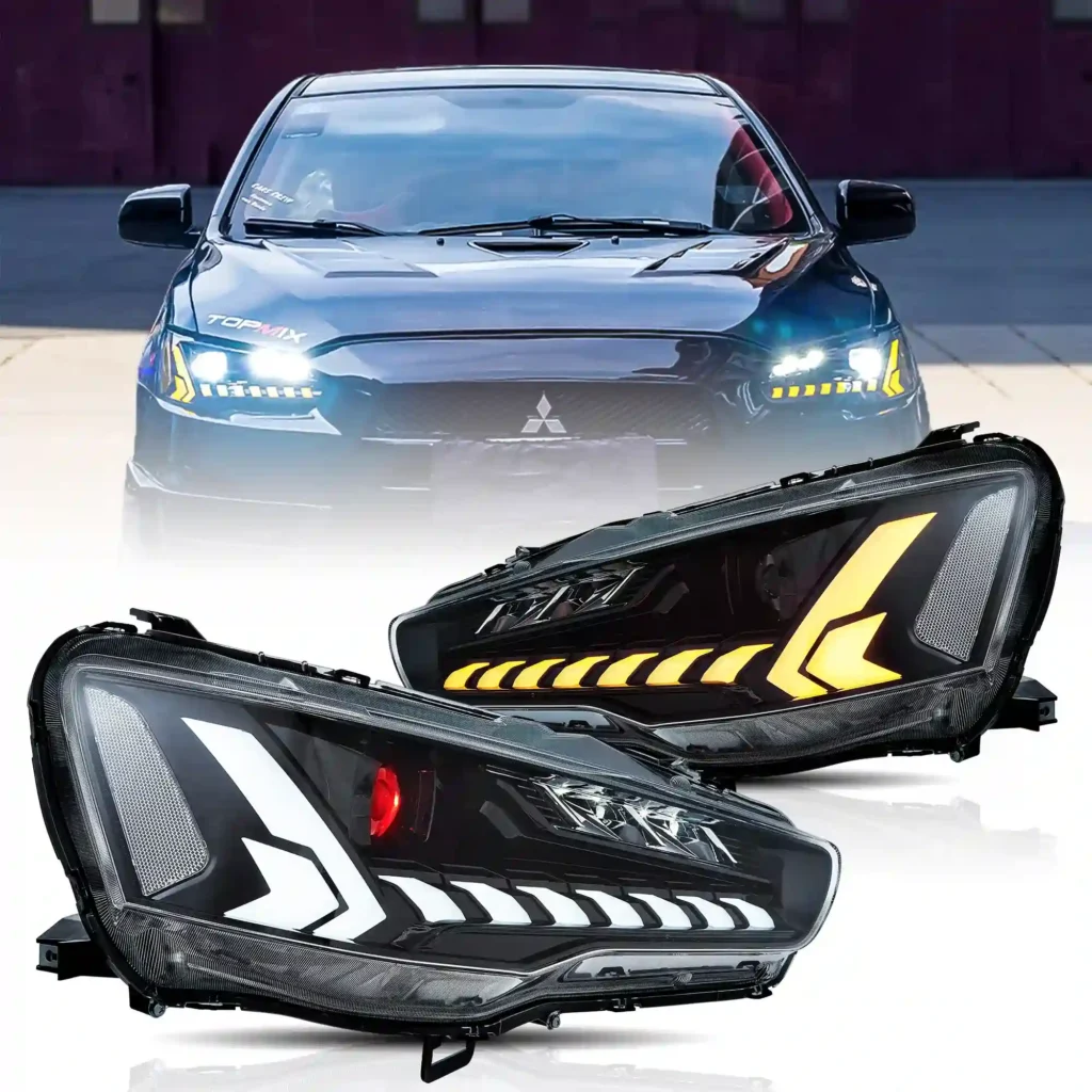 Lancer Evo X LED Headlights With Sequential Animation C