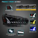 Lancer Evo X LED Headlights With Sequential Animation Function Show