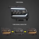 2005 Mustang Headlights (05-09) Upgrade To LED Cool Styling Sequential Turn Signal