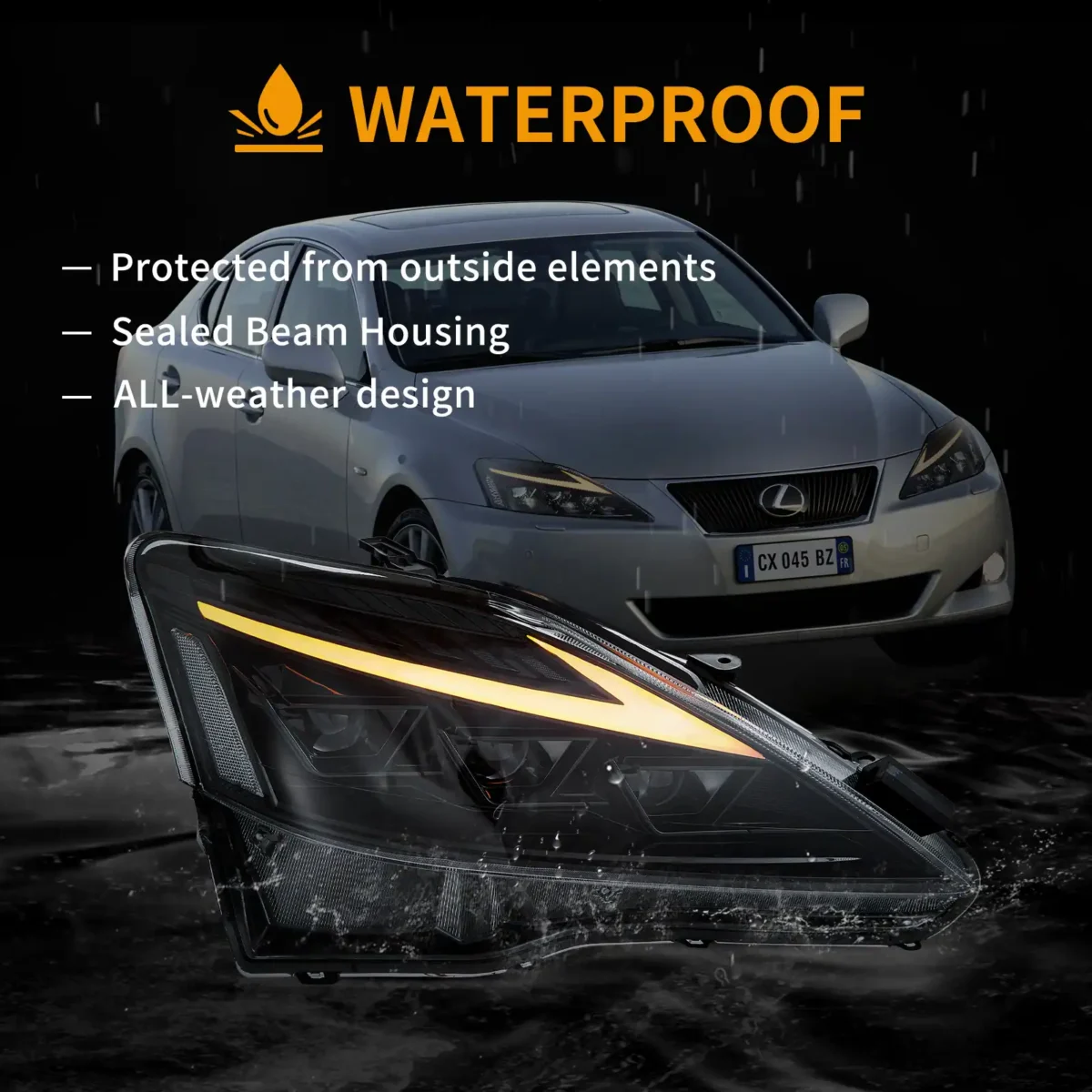 06-13 IS350 Headlights Assembly With LED Start-up Animation - Image 14