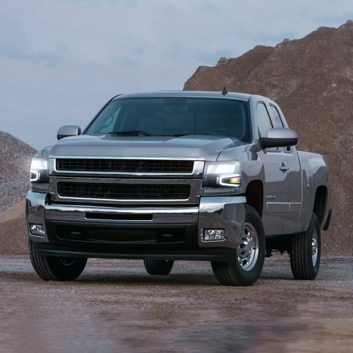 2008 Chevy Silverado Headlights Replacement With LED Reflection Bowl Photos2