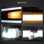 2007-2013 Chevy Silverado Headlights With LED Matrix Projector Detail