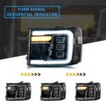 2013 GMC Sierra Headlights (07-13) 1500 2500HD 3500HD LED Projector Kits Sequential Turn Signal