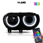 2010 Dodge Challenger Headlights (08-14) Aftermarket RGB Assembly Dynamic Display