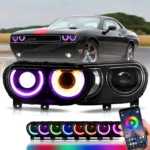 2010 Dodge Challenger Headlights (08-14) Aftermarket RGB Assembly O