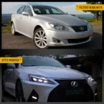 2008 Lexus ISF Headlights Replacement (08-14) With LED Projector Before and After A
