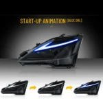 2008 Lexus ISF Headlights Replacement (08-14) With LED Projector Start Up