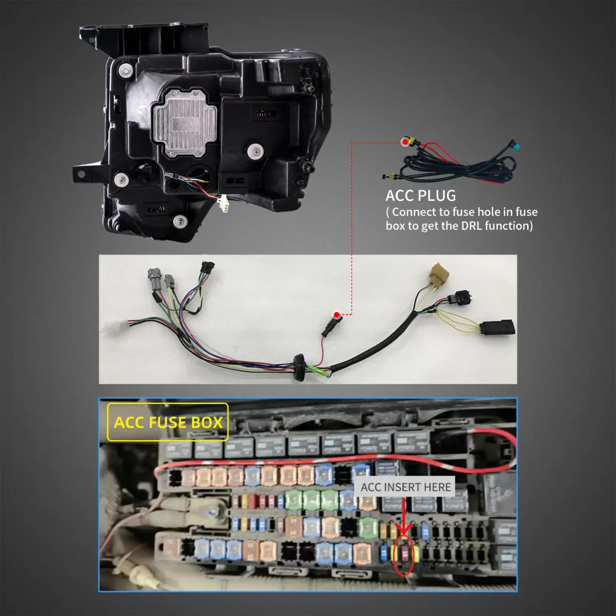 2009 F150 Headlights (09-14) With LED Sequential Reflection Bowl Wiring Harness1