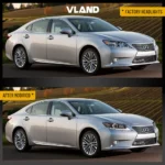 2010 Lexus ES 350 Headlights (10-12) Replacement LED Projector Before and After B