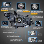 2010 Lexus ES 350 Headlights (10-12) Replacement LED Projector Wiring Harness1