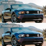 2014 Mustang Headlights (10-14) Upgrade To LED Projector Before and After