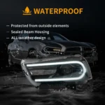 11-14 Dodge Charger Headlights Replacement With LED Projector - Image 10
