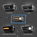 2014 Charger Headlights Replacement (11-14) With LED Projector Function Show