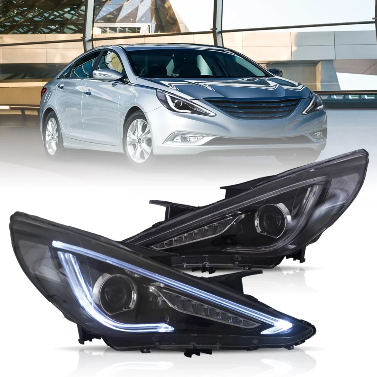 2011 Hyundai Sonata LED Headlights Replacement (11-14)With LED Projector O